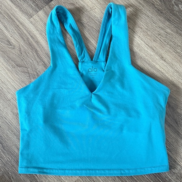 ALO Yoga Other - ALO Yoga Vibrant Blue Tank Womens Sports Bra in Teal Athletic Activewear
